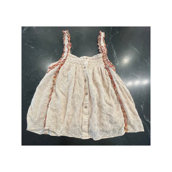 Easel BoHo Natural tan eyelet swing tank LG - Picture 1 of 11